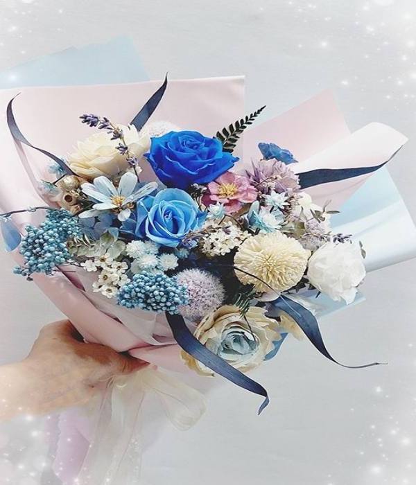 永生花束+幸福花語